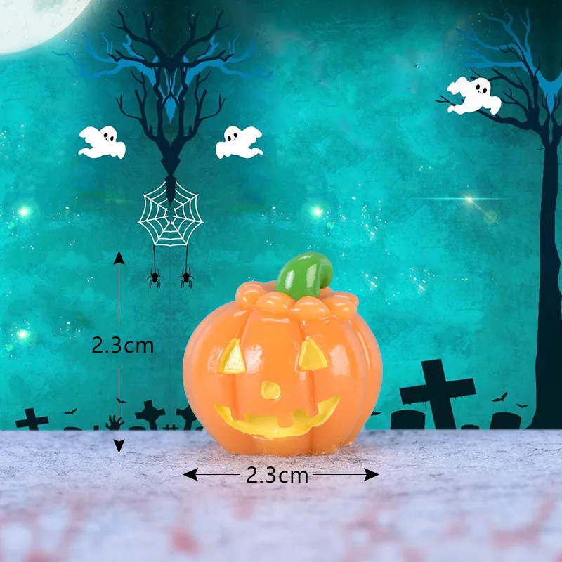Pumpkin M Черный Хэллоуин вампир Тыква модель мультфильм фигурка кукольный домик торт домашний декор миниатюрное украшение для сада в виде Феи аксессуары - Цвет: Pumpkin M