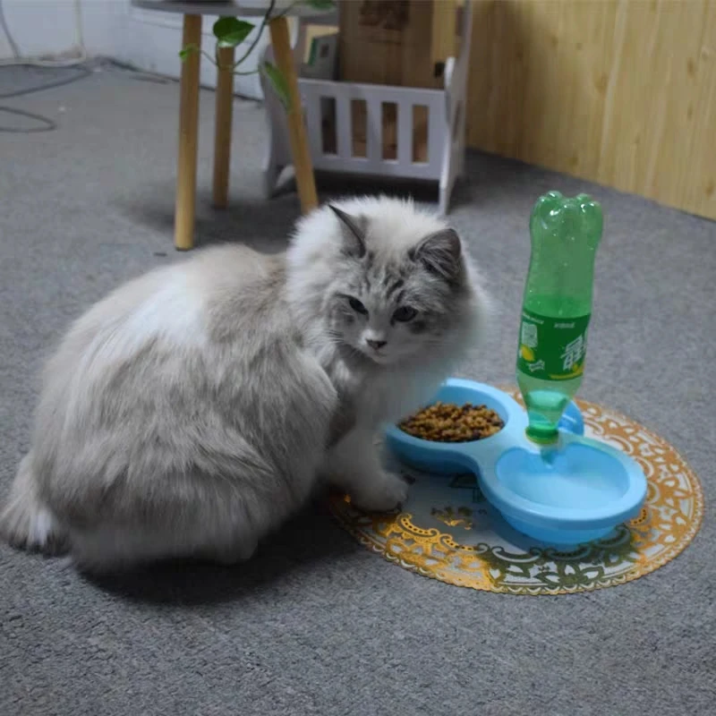 Творческий двойной порт корм для собак кошка Домашние животные автоматический