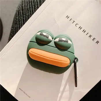 

cute cartoon sad frog bluetooth wireless earphone cover for apple airpods pro protective case