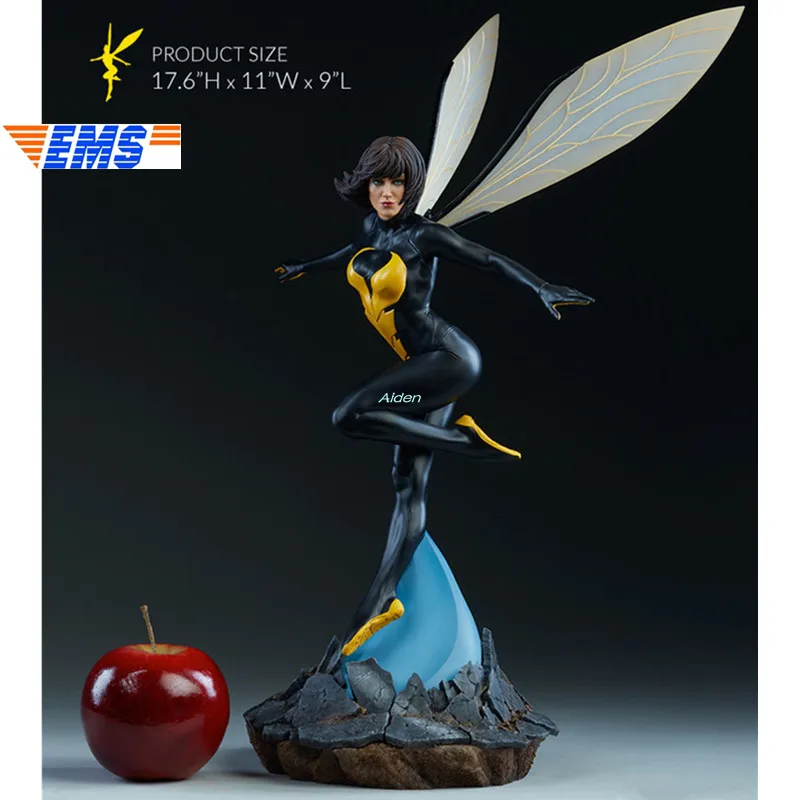 Черный 1" SS 200218 статуя супергероя бюст Janet Van Dyne полноразмерный портрет Мстители Смола экшн модель игрушечная коробка 46 см Z2429 - Цвет: Черный