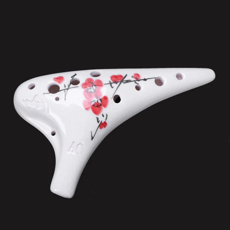 Фарфоровая керамика OCARINA флейта 12-Hole Alto C Ac инструмент Красная слива