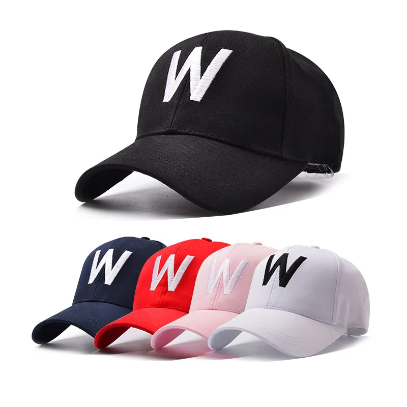 

Hat Batch Spring And Summer Korean-style W Lettered Baseball Cap Men Sports Outdoor Hat Women's Casual College Style Brim Hat