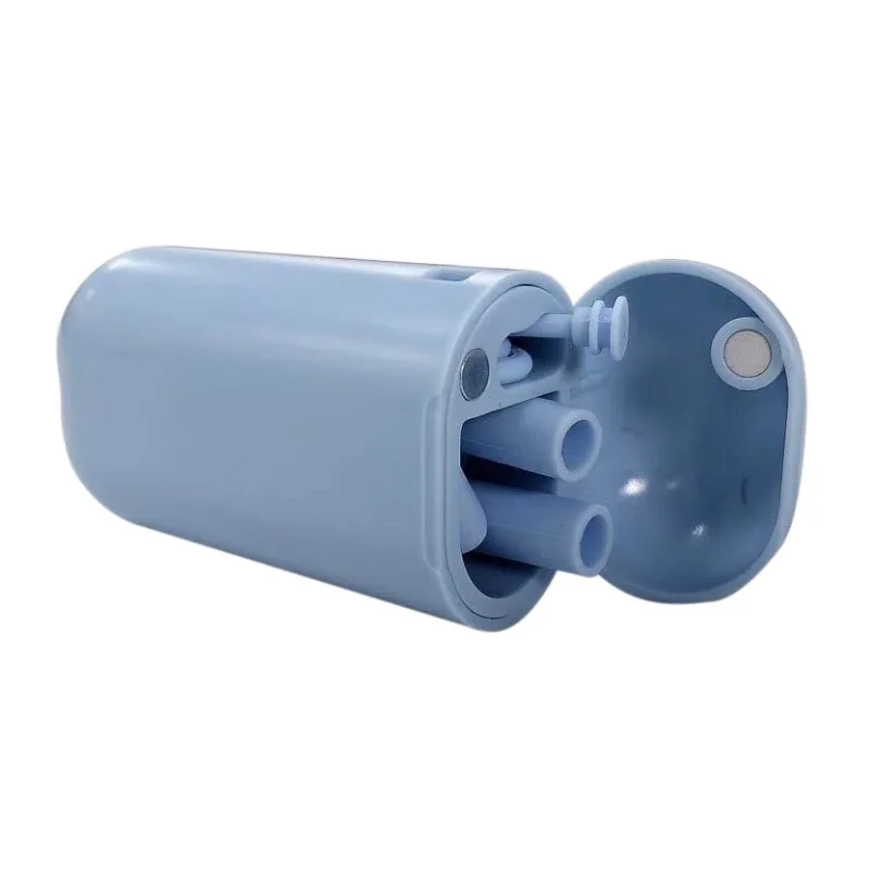 blue Складные силиконовые соломинки портативный походный питьевой соломы с чистящей щеткой и футляром аксессуары для кухонного бара - Цвет: blue