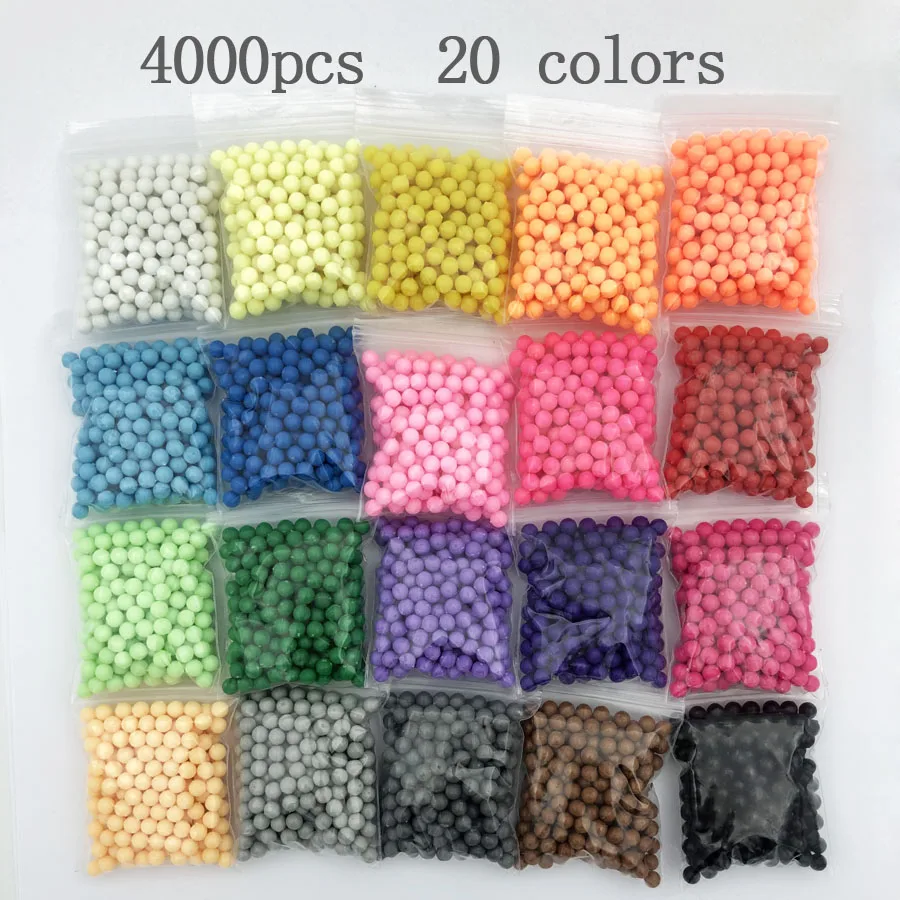 30 couleurs grille/boîte perles Puzzle cristal couleur Aqua bricolage perles magiques ensemble de pulvérisation d'eau jeux de balle 3D à la main jouet magique pour les enfants