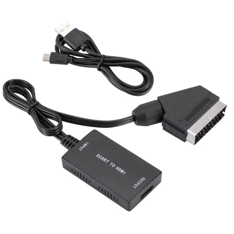 2021 Новый адаптер скалера-преобразователь SCART в HDMI совместимый с выходом 1080P |