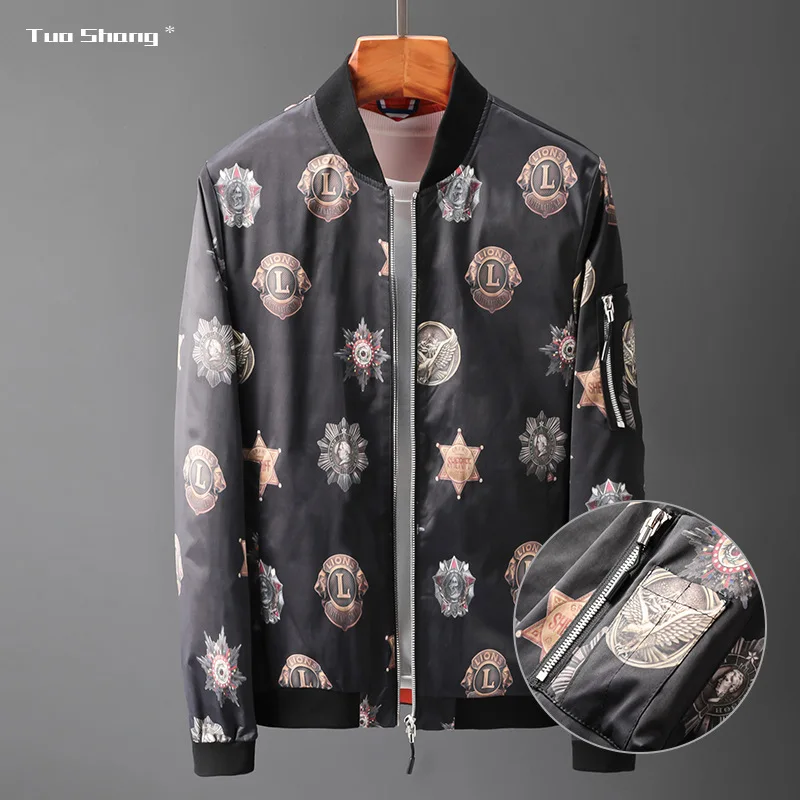 Повседневные мужские куртки и пальто с модным принтом Jaqueta Masculina Chaquetas Hombre Veste Homme Casaco Masculino