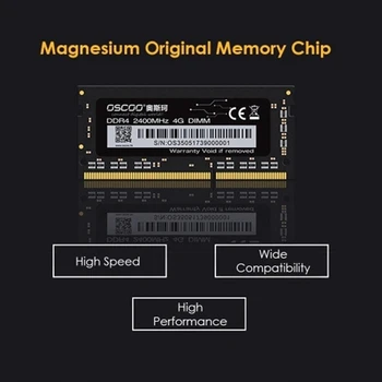 

OSCOO OSC-D4 N200 DDR4 4G RAM 2400MHz 260PIN 1.2V SODIMM Notebook Memory