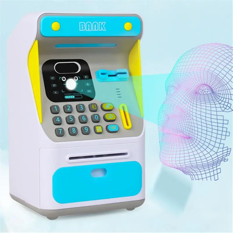 Mini ATM Money Bank with Electronic Lock Face Recognition For Kids Teens Boys