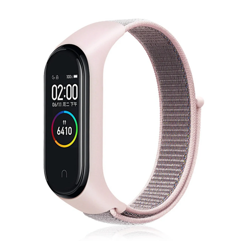 Спортивный ремешок-петля для браслета correa Xiaomi mi, 4, 3, ремешок, нейлоновый браслет mi band 4, 3, сменный Браслет Xiaomi mi, 4, 3, ремешок