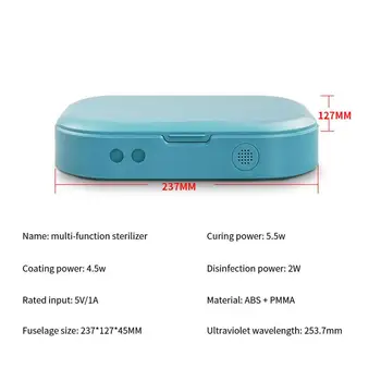 

5V Double UV Phone Sterilizer Box Jewelry Phones Cleaner Personal Sanitizer Disinfection Box with Aromatherapy