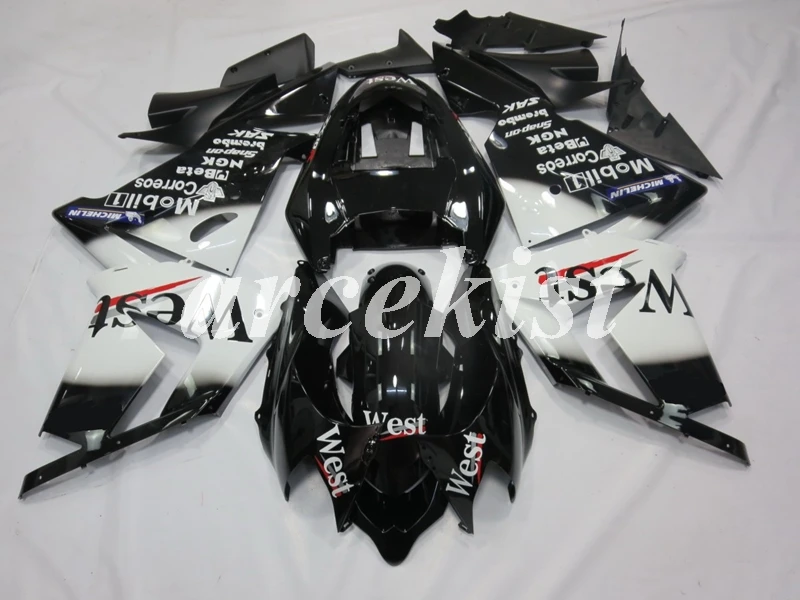 4 подарки ABS мотоцикл обтекатели комплект подходит для kawasaki Ninja ZX10R 2004 2005 04 05 10R ZX-10R тела набор WEST