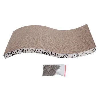 

Grinding Claw Plate S-Style Harden Corrugated Paper Pet Cat Toy with Catnip P7Ding