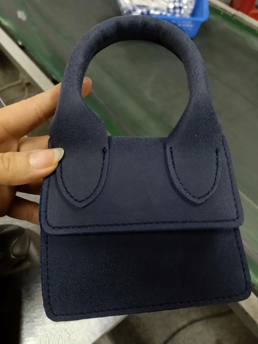 Мини-детская милая сумка-тоут с верхней ручкой, замшевая Детская сумка, модная маленькая известная брендовая дизайнерская сумка через плечо для девочек, горячая сумка-мессенджер - Color: Blue