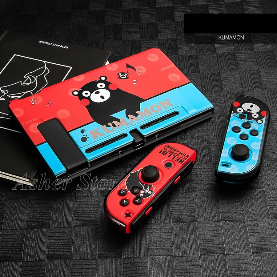 16 Nintendo switch шаблон Защитный чехол красочный жесткий корпус+ 4 Аналоговые крышки для nintendo Switch консоли Joy-con аксессуары - Цвет: 16