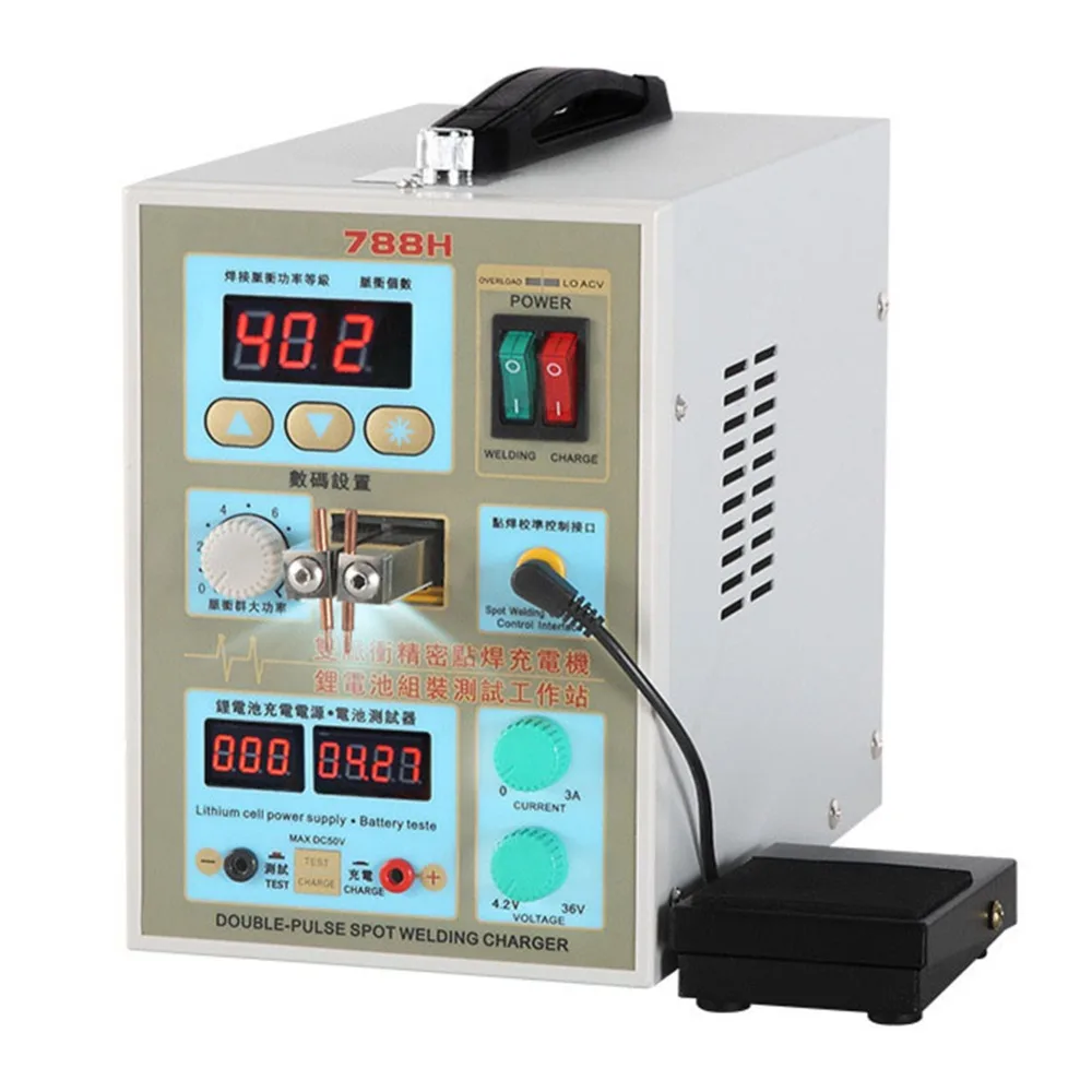 SUNKKO788H Двойной аккумулятор точечной сварки USB точечная Импульсная Сварка машина для 18650 литиевых батарей производство точечной сварки