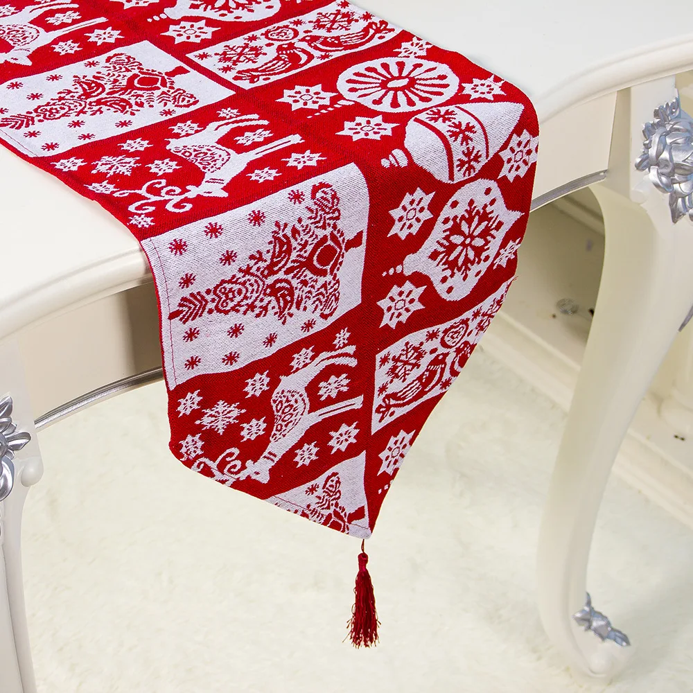 Acheter Chemin De Table Décoratif De Noël, 1 Pièce, Tissu, Drapeau