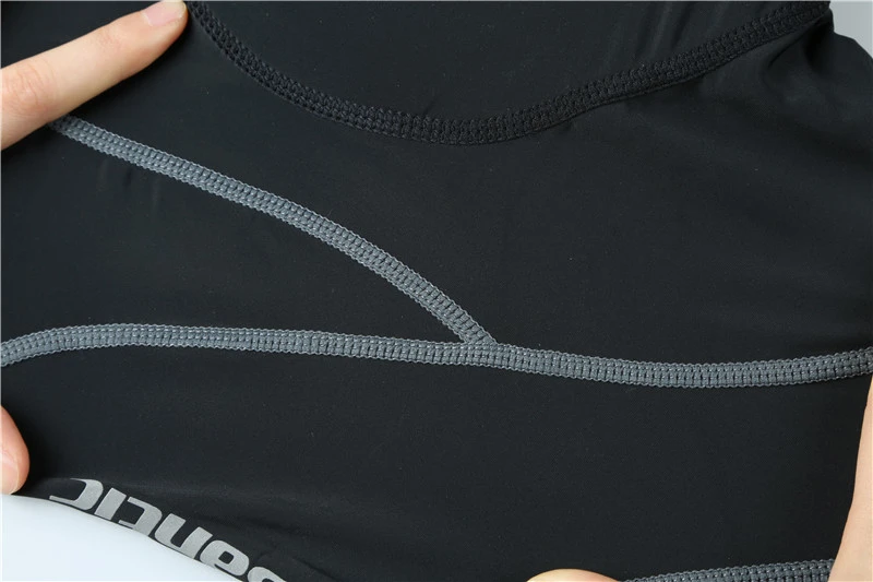 Santic Cycling Padded Shorts Summer Soft Thin Breathable Cycling Tights Quick Dry Men MTB Short Pants Black Anti-pilling S - 3XL (5)