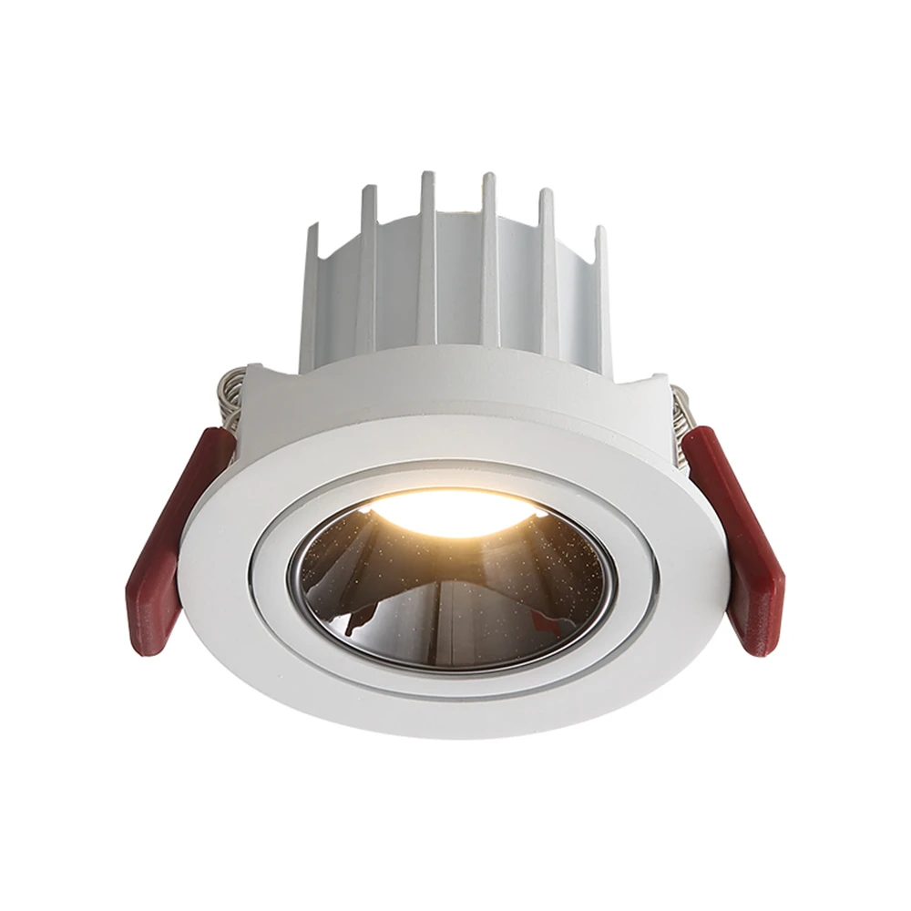 15W Cold White 6000K 90mm Cut Hole LED Downlights Anti-Glare 5W 10W 15W 220V Dimmable Driver Round Black Frame Recessed Ceiling Spot Lamp Size 15W Cold White 6000K Wattage 220V Dimmable Driver
