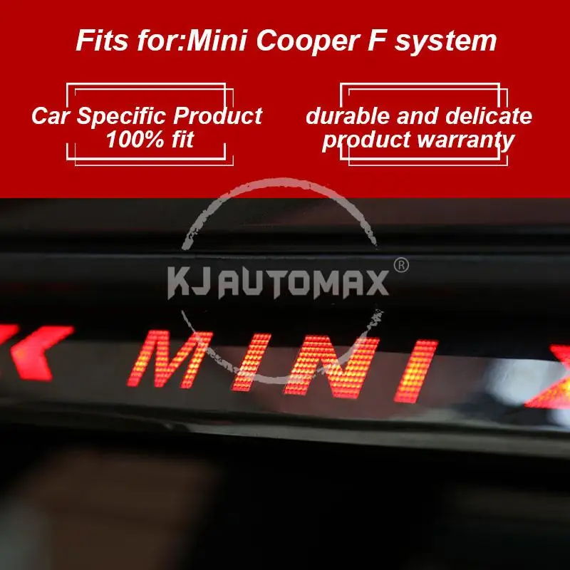 KJAUTOMAX для Mini Cooper F54 F55 F56 F57, декоративная Тормозная лампа черного и серебристого цвета, металлическая наклейка I Love Mini