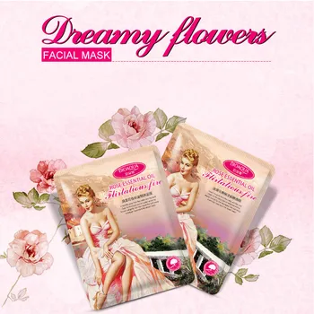 

BIOAQUA Rose Essentiial Oil Facial Mask Moisturizing Oil Control Face Mask Brighten Shrink Pores Peel Mask Skin Care 10pcs