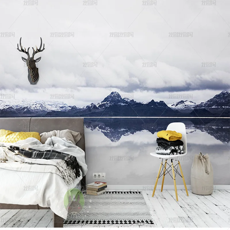 3D modern simple landscape natural scenery wallpaper living room TV background wall mural bedroom dining cloth | Обустройство дома