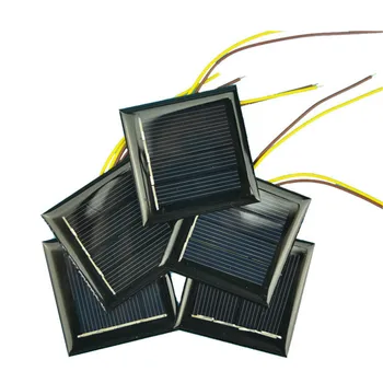 

SUNYIMA 10Pcs DIY Solar Panels Photovoltaic Solar Cells With 15CM Wires Power Charger Solars Epoxy Plate 54x54MM 2V 130MA