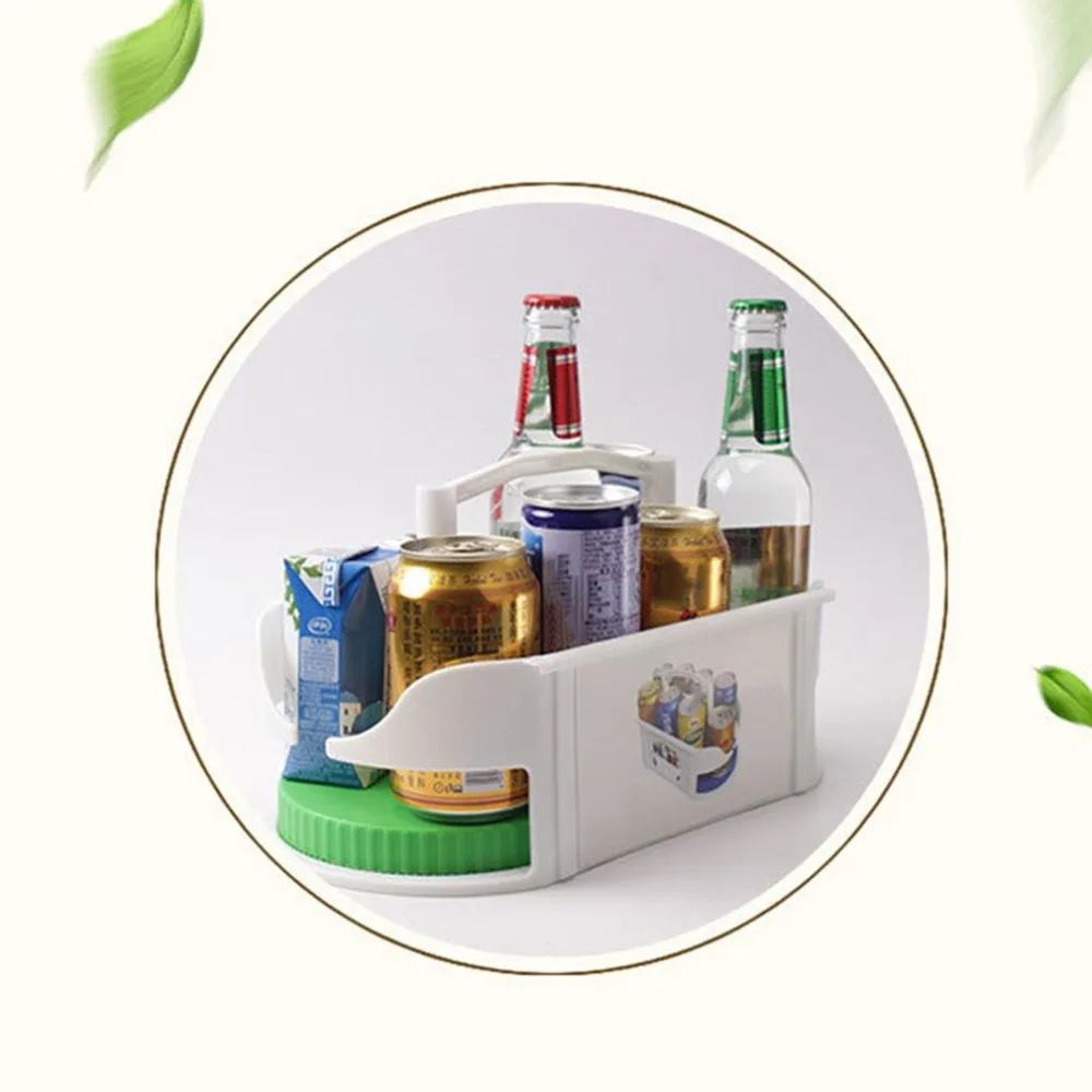 Двойной ролик холодильник вращающийся ящик для хранения бутылки стеллаж для хранения ТВ продуктов шарнирный Органайзер для холодильника