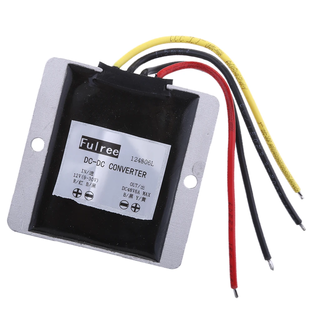 Waterproof DC/DC 48V/6A Step Down to 12V/24V Voltage Buck Converter Regulator Transformer Power Supply for Car Truck Vehicle