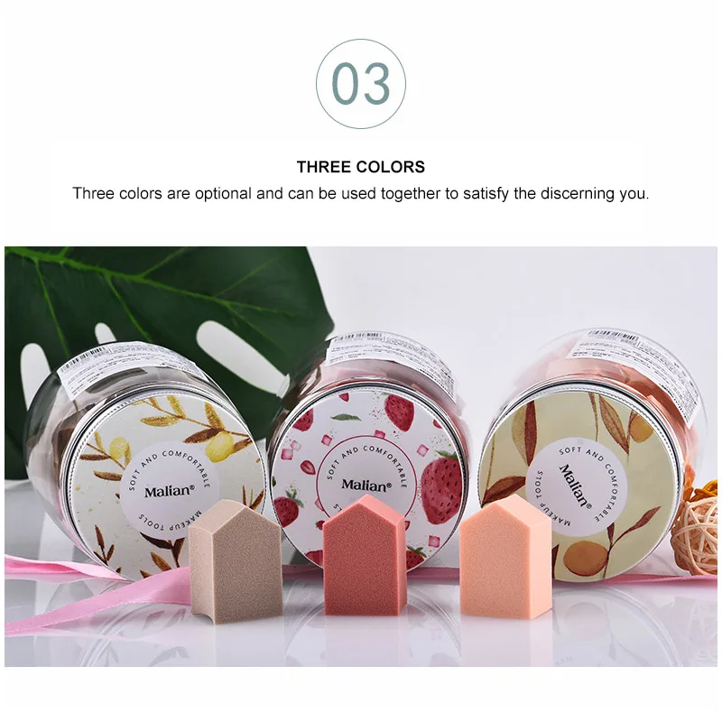 15pcs Diamond Powder Puff Soft Comfortable Dry And Wet Dual-use Makeup Puff Cosmetic Puff