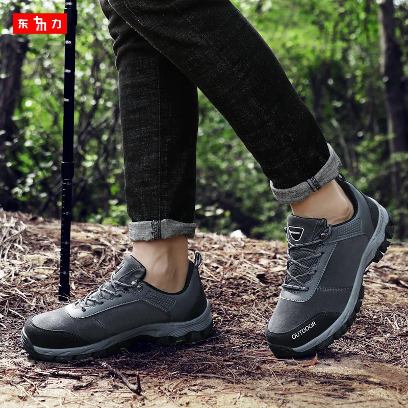 

Large Size Men's Outdoor Shoes Wearable Low Top Hiking Shoes Sports Climbing Shoes Men's