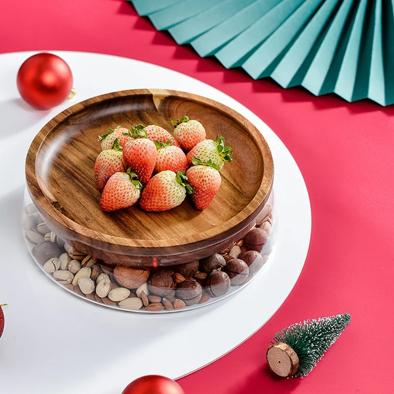 

RHE Nordic Style Food Storage Tray Dried Fruit Snack Plate Appetizer Serving Platter for Party Candy Pastry Nuts Dish