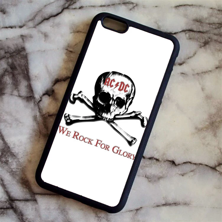 KETAOTAO модный ACDC чехол для телефона с рок-лентой для iPhone 4S 5C SE 5 5S 6 6 s 7 8 Plus X чехол из мягкого ТПУ резины силикона - Цвет: Бежевый