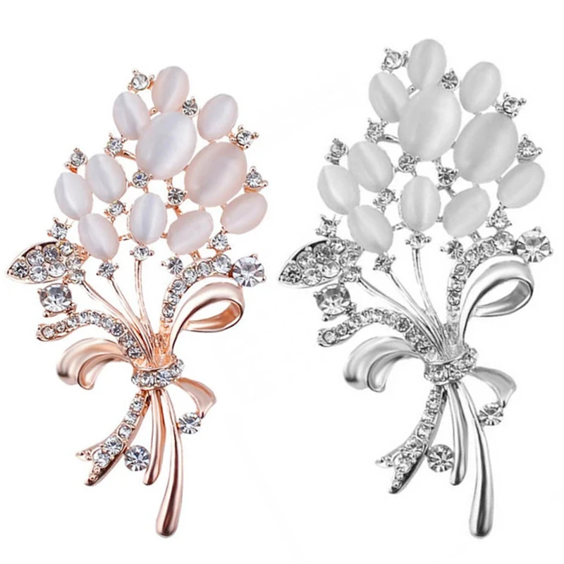 Novelty Fashion Opal Women`S Brooch Corsage Pin Women`S Accessories