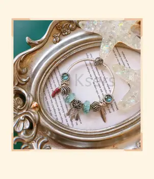 

High Quality Reproduction 1:1 100%925 Pure Silver Green Beads Leaf Pepper Pendant Bracelet Free Shipping