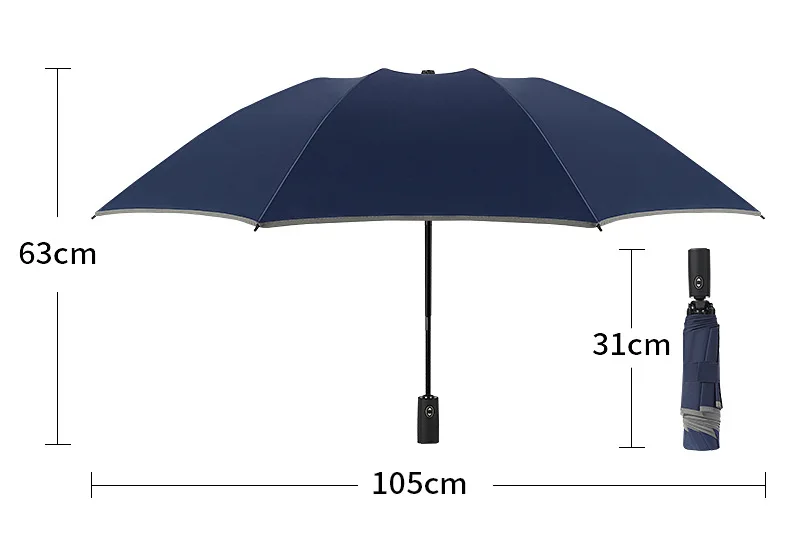 Folding Reverse Umbrella Rain Women Men Big Windproof Black Coating Sun Umbrellas Gifts Parasol Automatic Business Car Paraguas