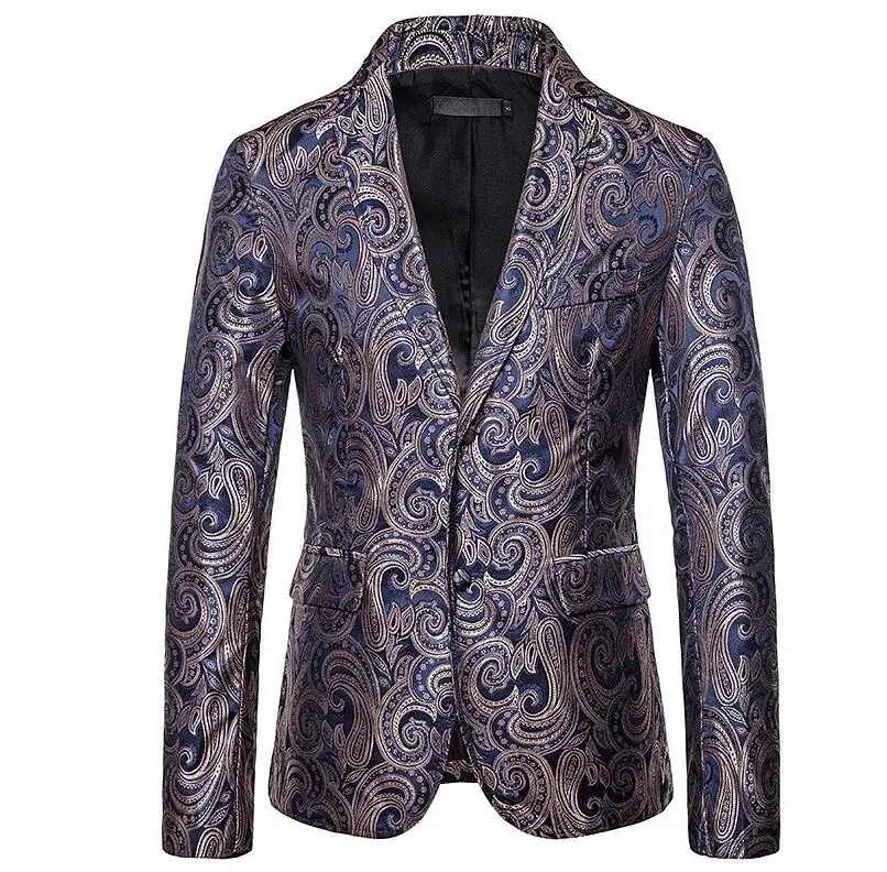 3 Осенние костюмы Мужской Блейзер masculino slim fit casaco jaqueta masculina повседневные большой кешью цветочные пальто мужская куртка - Цвет: 3
