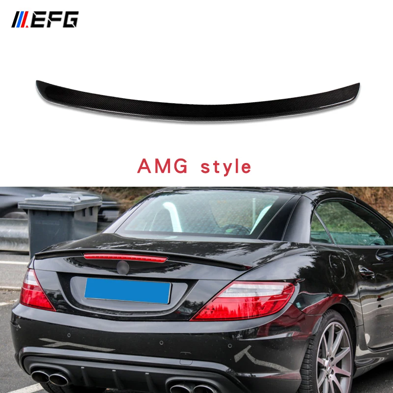 AMG style Карбоновое волокно R Стиль AMG стиль спойлер для Mercedes SLK КЛАСС R171 2006-2011 аксессуары - Цвет: AMG style