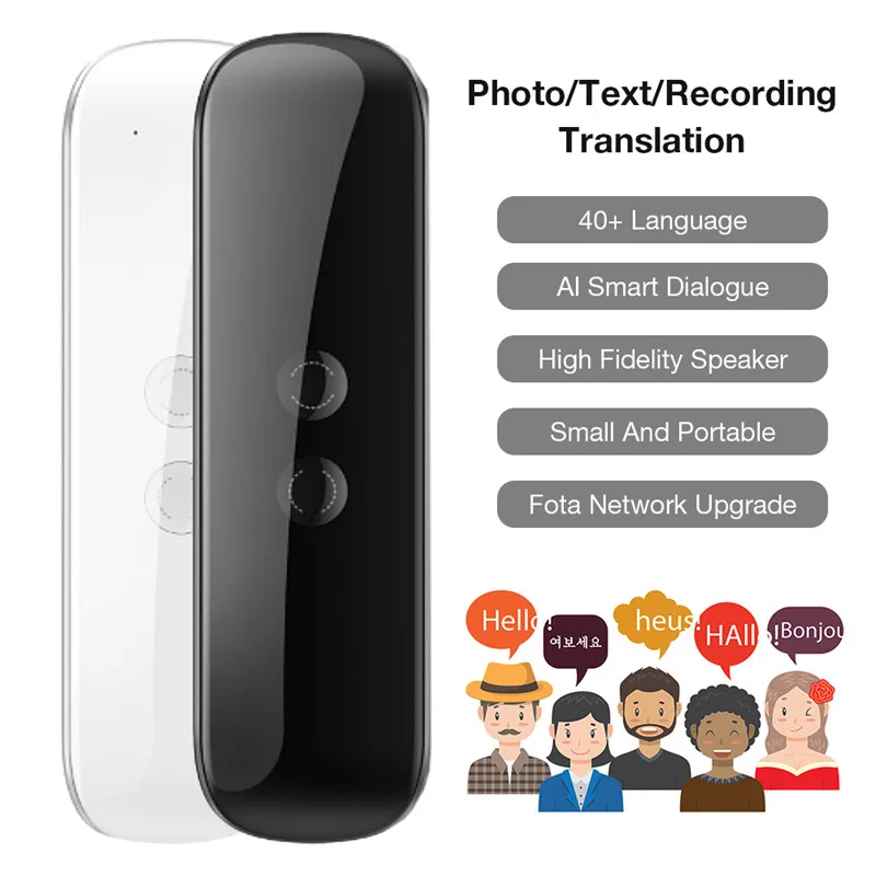 

Portable Translaty MUAMA Enence Smart Instant Real Time Voice Translator Language Translator Support 40 Languages For Conference