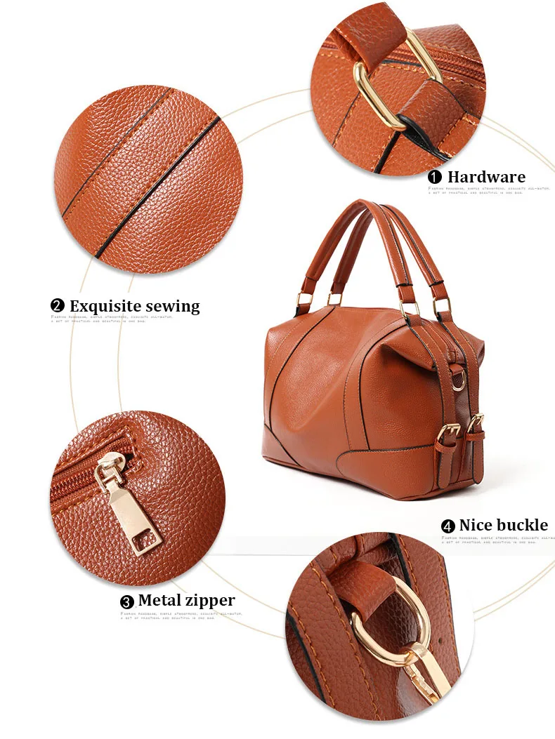 Vintage Women Handbags Luxury Designer 2019 Brand Purse Large Leather Boston Crossbody Bag for Ladies Office Hand Bag Black Blue (6)