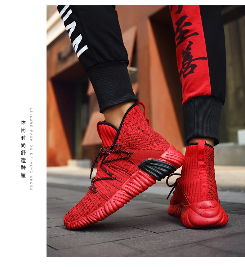 New Jogging Shoes for Men High Top Sock Sneaker Men Comfortable Shoes Male Summer Anti-Odor Trainer Men Sneaker Sapatilhas Homem
