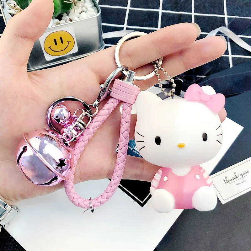 Милый мультфильм hello kitty вокальный Кот брелок девочка сумка кулон ювелирные изделия автомобиль брелок парные брелки подарок на день Святого Валентина - Цвет: Style4