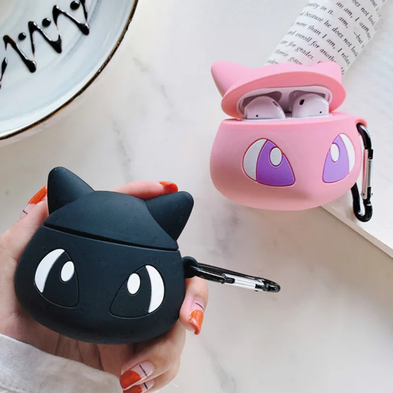 Мультяшный чехол для AirPods милый силиконовый чехол Bluetooth защитный чехол для наушников для Airpods 2 с брелком 3D Mew Dream фея