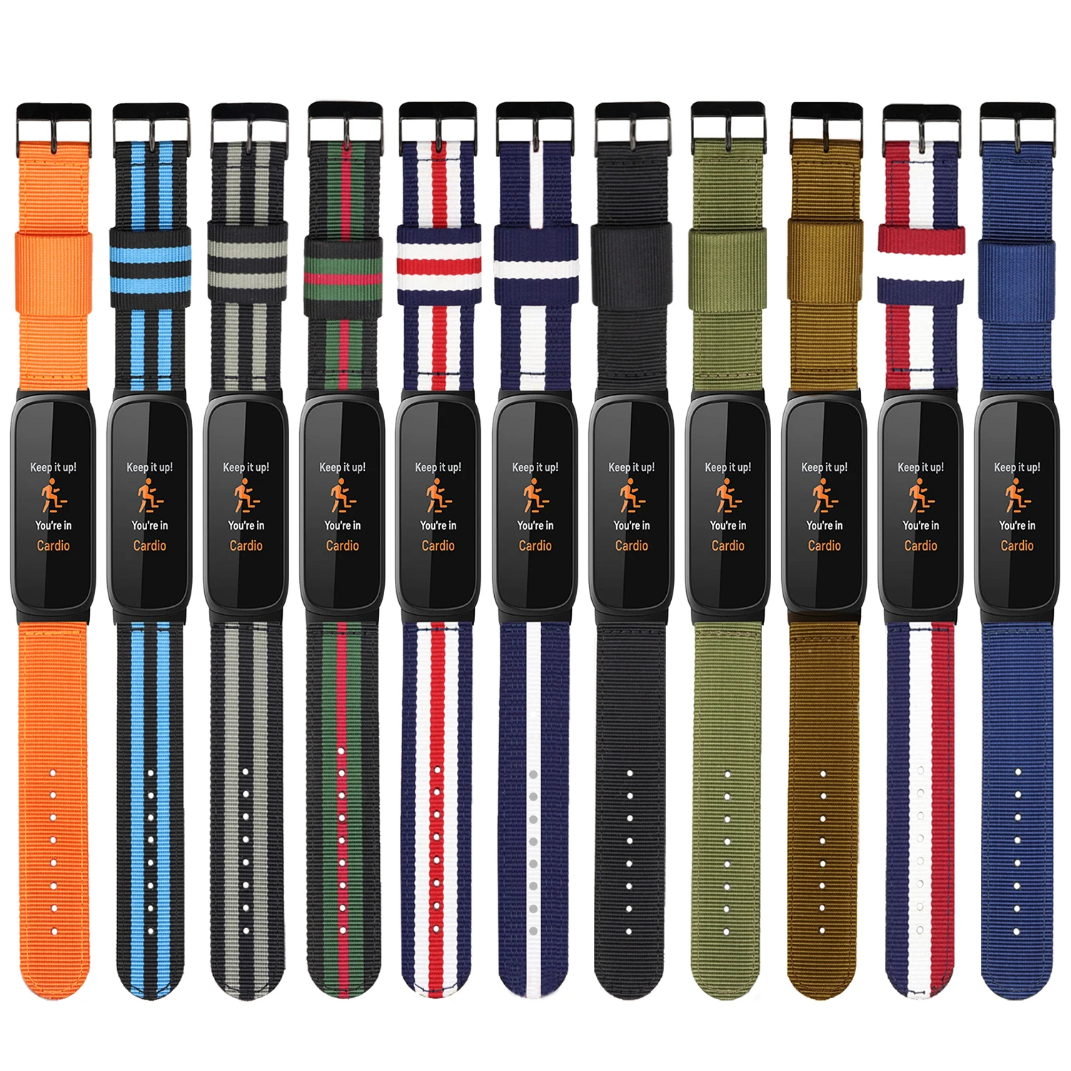 

Strap for Fitbit Luxe Nylon Woven Fabric Wrist Band Replacement Bracelet For Fitbit Luxe Smart Bracelet Nylon Sport Strap