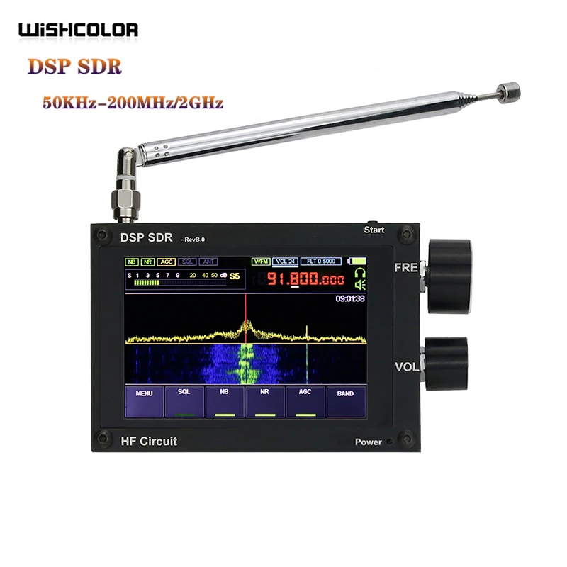 Wishcolor новый толстый 3 5 &quot50 кГц 200 МГц/2 ГГц Malachite DSP SDR приемник Malahit коротковолновый