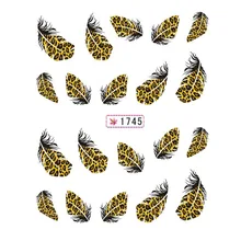 Ногтей водная переводная наклейка перо наклейки для ногтей маникюра Цветочные наклейки Водные Наклейки 3-Nail стикер