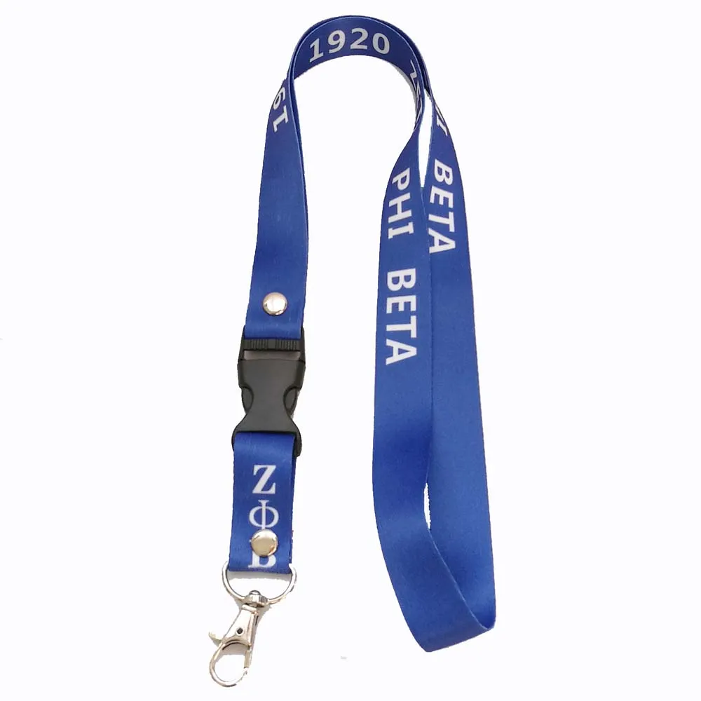 Брелок для ключей с греческими буквами ZETA PHI BETA Lanyard