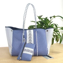 

Neoprene Tote Beach Bag Women Casual ToteBags Fashion Waterproof Large Handbag Female Large Capacity Shoulder Bag Shopping Bolsa