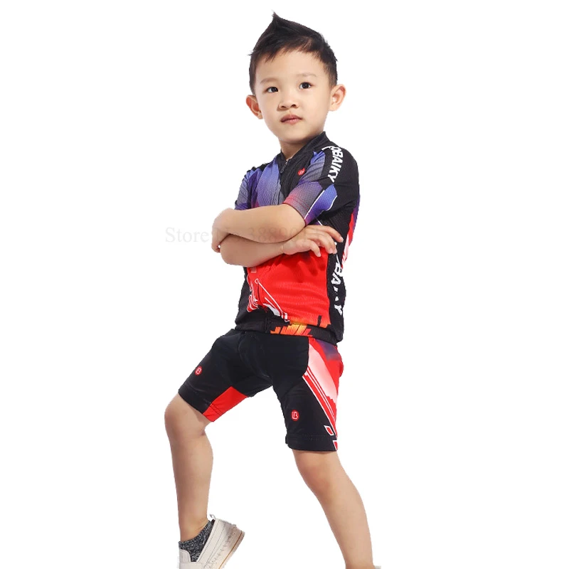 Ropa de ciclismo transpirable para niños, conjunto de Jersey de manga corta para bicicleta de montaña, ropa deportiva para niños, de ciclismo| AliExpress