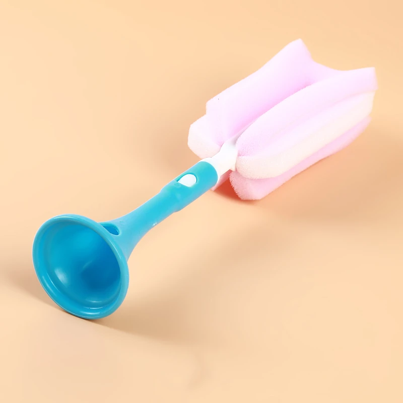 blue Длинная Ручка Губка чашка щетка кухня и столовая щетка для чистки чашек инструмент щетка для бутылочки для кормления стеклянная чашка чайная чашка бутылка для воды щетка - Цвет: blue