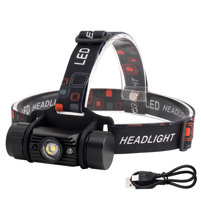 

LED Headlamp Sensor Headlight 18650 USB Flashlight 1000lm Head Light Camping Fishing Flash Llight S020 Head Lamp